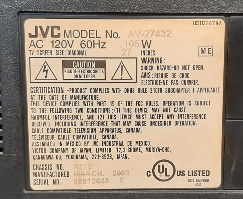 JVC AV-27432