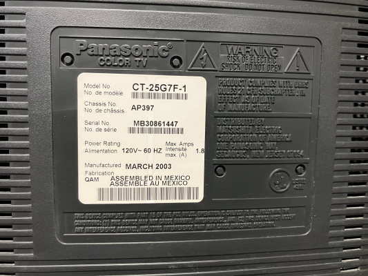 Panasonic CT-25G7F-1