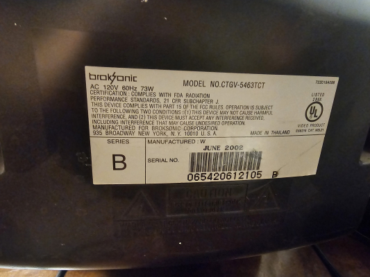 Broksonic CTGV-5463TCT