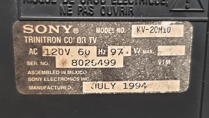 Sony KV-20M10