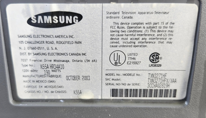 Click to view image in new tab Samsung TX-N3271HF