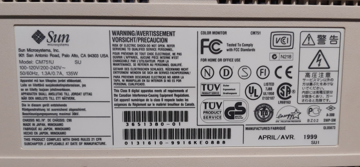 Sun Microsystems CM751U