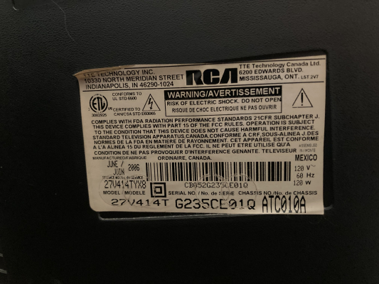 Click to view image in new tab RCA 27V414T (YX8)
