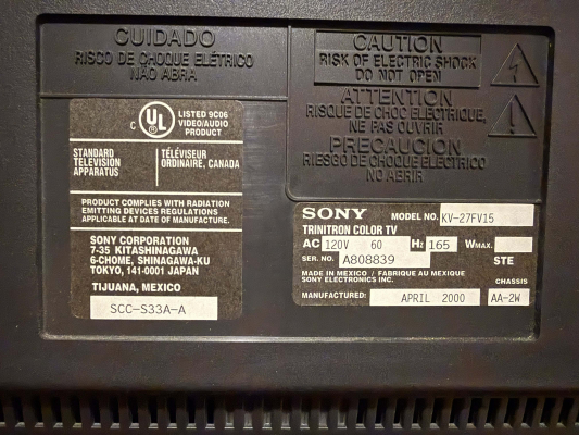 Sony KV-27FV15