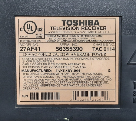 Toshiba 27AF41