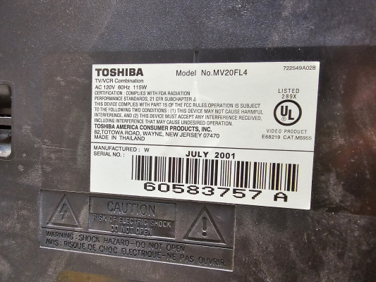 Click to view image in new tab Toshiba MV20FL4