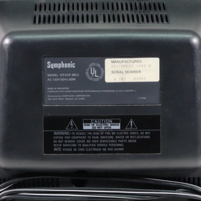 Click to view image in new tab Symphonic 13TVCR MK II