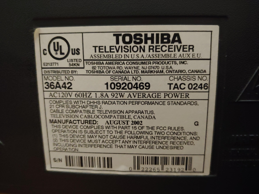 Toshiba 36A42
