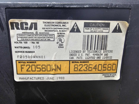 RCA F20580WN