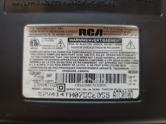 Click to view image in new tab RCA 27V414T (YX26)