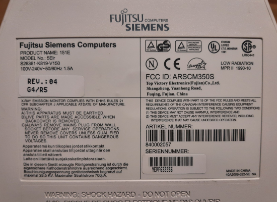 Fujitsu Siemens 151E (5Elr)