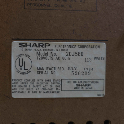 Sharp 20J580