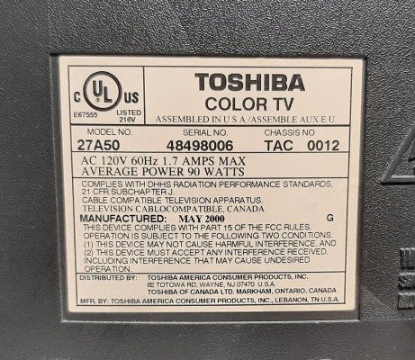 Toshiba 27A50