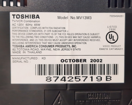 Toshiba MV13M3