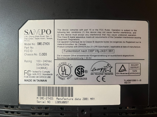 Sampo SME-27HD5