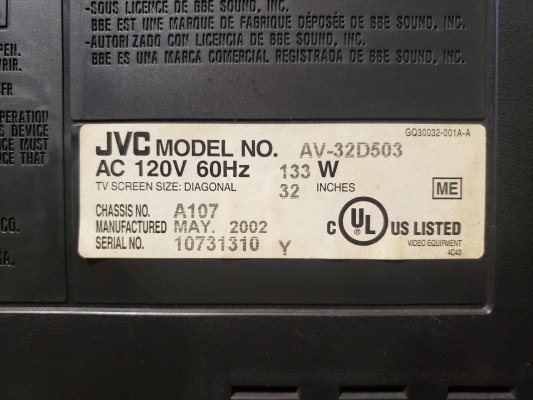 JVC AV-32D503 Y