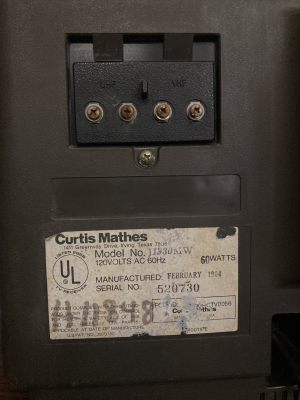 Click to view image in new tab Curtis Mathes J1330MW