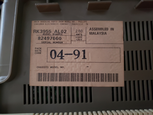 Magnavox RK3955 AL02