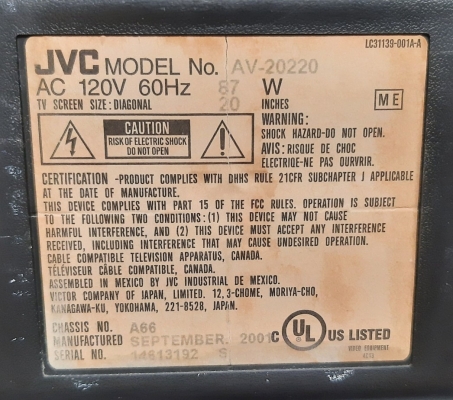 JVC AV-20220