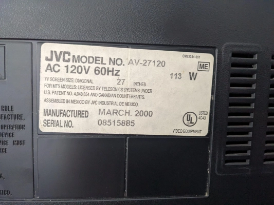 Click to view image in new tab JVC AV-27120