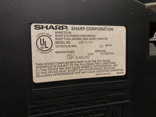 Click to view image in new tab Sharp 25R-S100