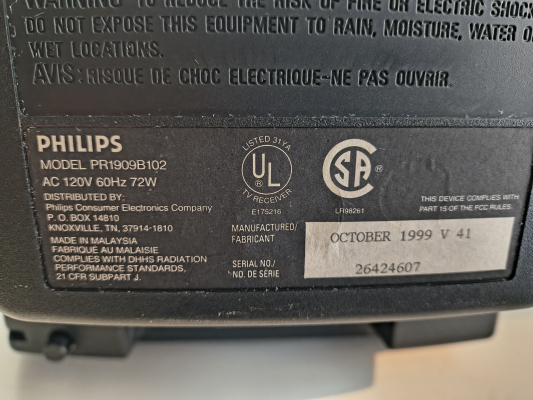 Philips Magnavox PR1909 B102