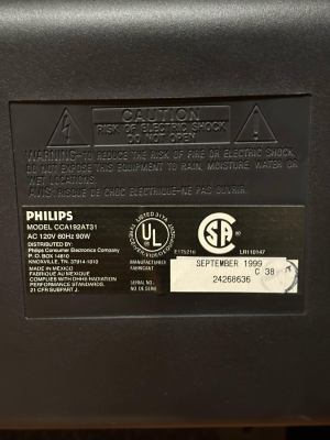 Click to view image in new tab Philips Magnavox CCA192 AT31