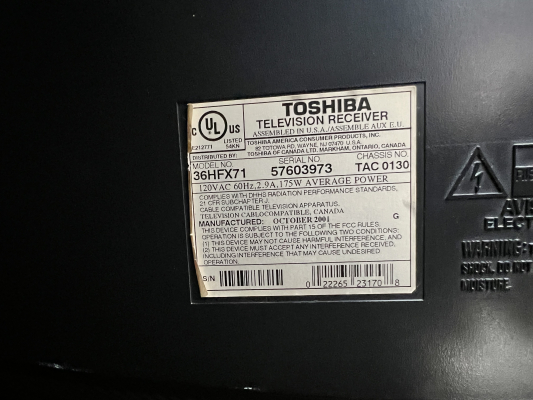 Toshiba 36HFX71