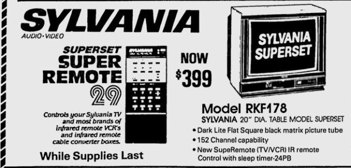 Sylvania RKF178 WA08