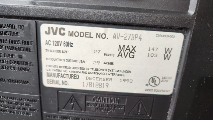 Click to view image in new tab JVC AV-27BP4