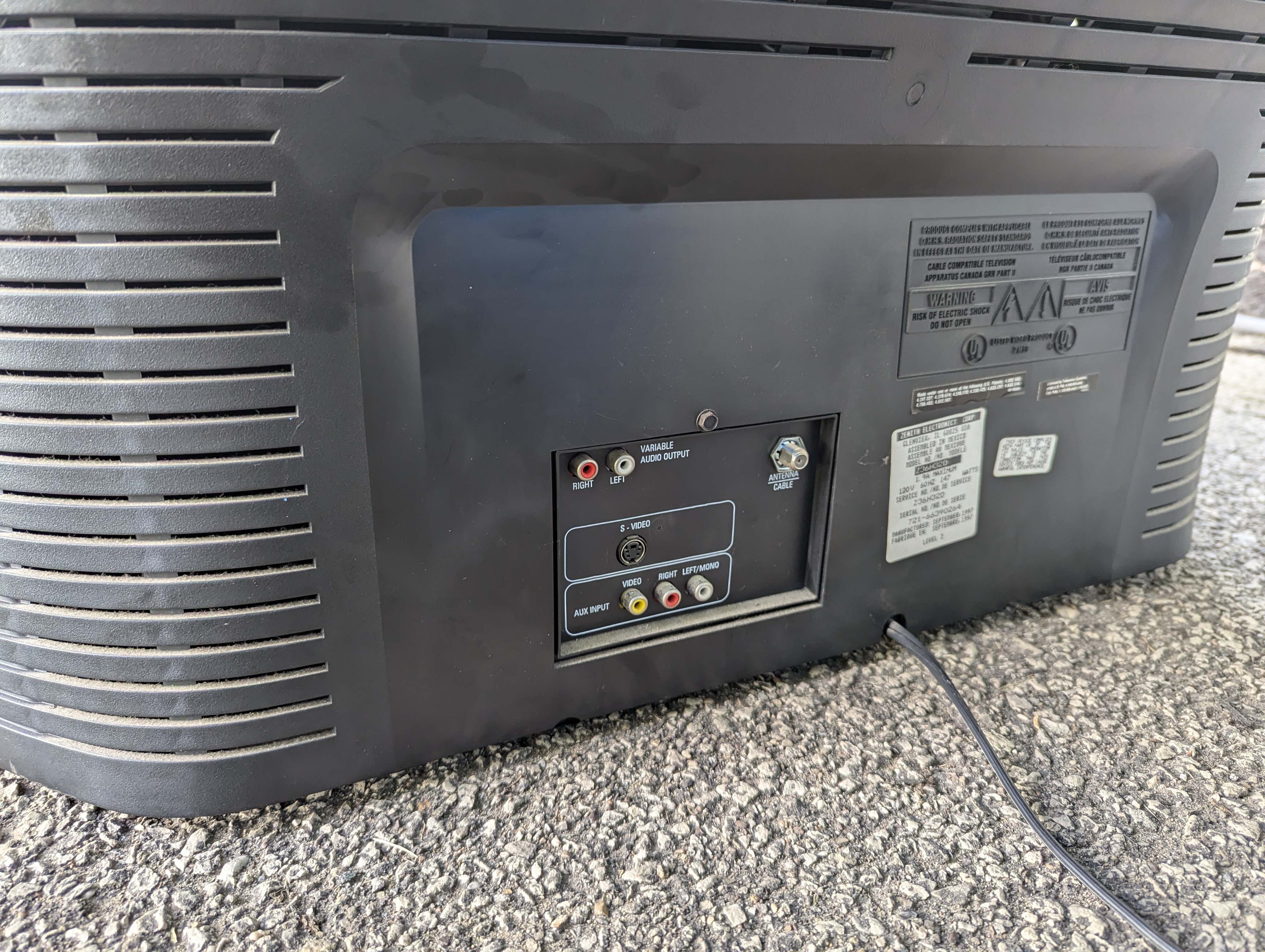 Zenith Z36H32D | CRT Database