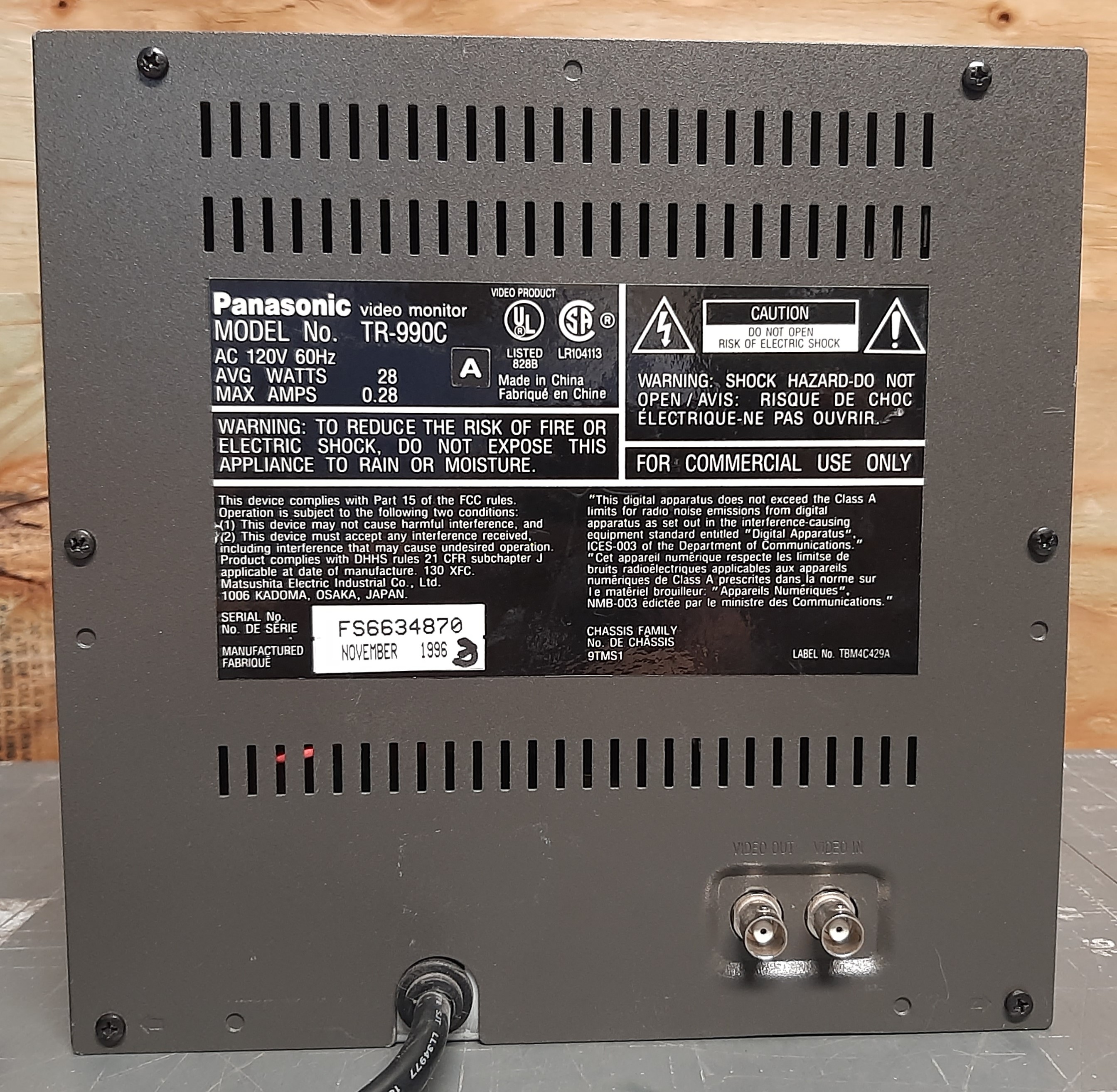 Rent a Panasonic TR-930 Video Monitor - Working , Best Prices | Dallas, TX